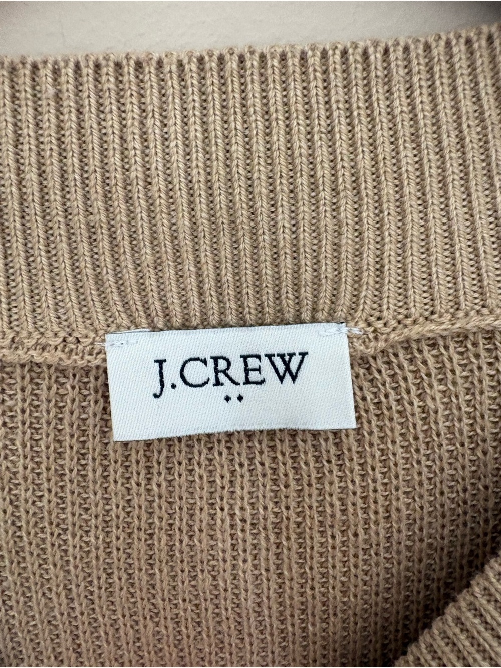 J.Crew Women’s One Size Classic Camel Striped Knit Poncho Sweater - Picture 3 of 5